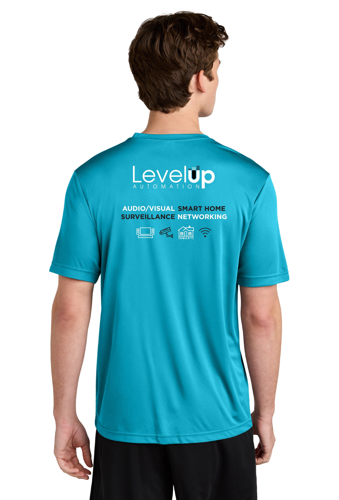 Level Up Automation Athletic Light Blue Short Sleeved Level Up Tee Shirt